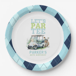 Adult Birthday Partee Golf Personalisiert Pappteller