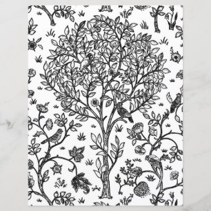 Adult Coloring Page, William Morris Tree of Life
