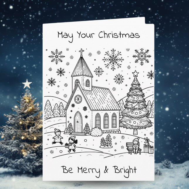 Adult Coloring Personalized Christmas  Karte (Von Creator hochgeladen)