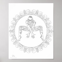 Adult Coloring Poster Mandala Tanztänzer