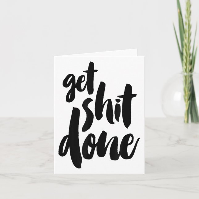 Adult Get Sht Done Motivational Quote  Karte (Vorderseite)