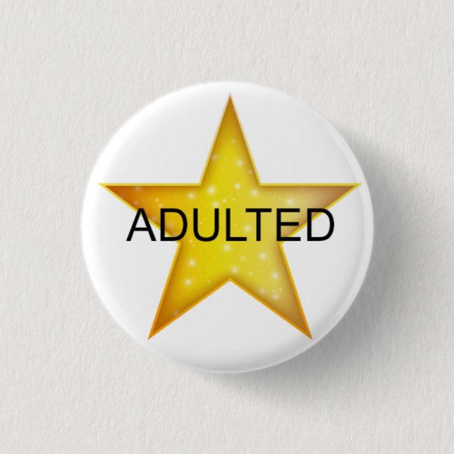 Adult God Star - Erwachsene Button (Vorderseite)