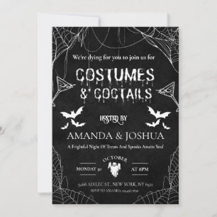 Adult Halloween Kostüme & Coctails Party Einladung