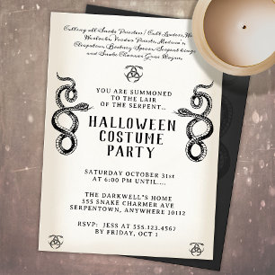 Adult Halloween Serpent Party Einladung
