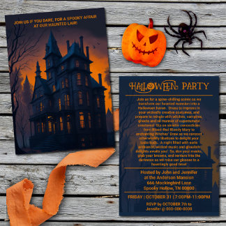 Adult Halloween Spuk Haus Kostüm Party Einladung