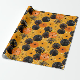 Adult Halloween Wrapping Paper Mitte des Jahrhunde Geschenkpapier