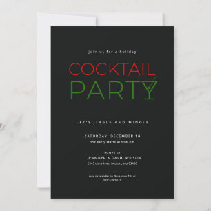 Adult Holiday Cocktail Party Weihnachten Einladung