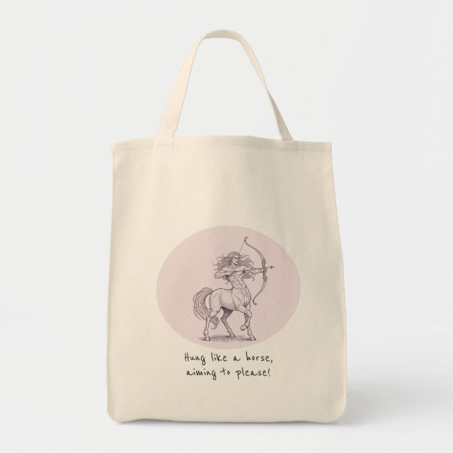 Adult Humor Hung Sagittarius Centaur Tragetasche (Vorne)