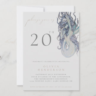 Adult Mermaid ANY Birthday Party Invitation Einladung
