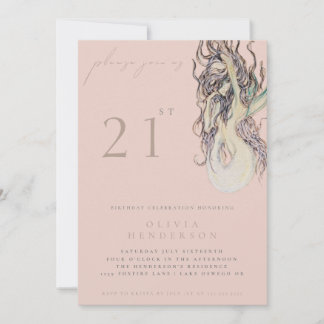 Adult Mermaid ANY Birthday Party Invitation Einladung