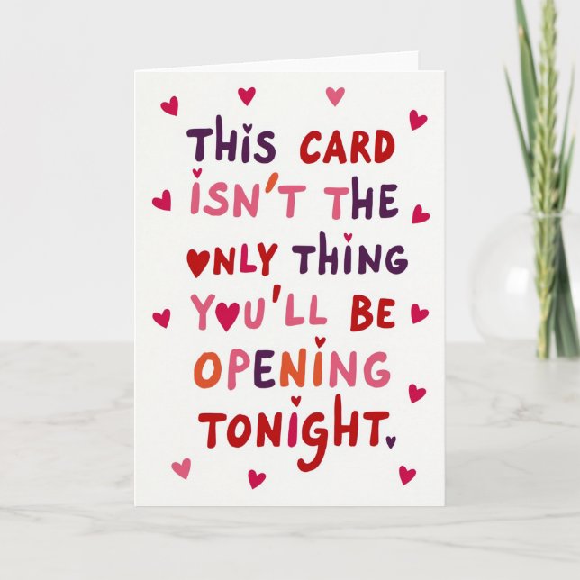 Adult Opening Tonight Card Karte (Vorderseite)