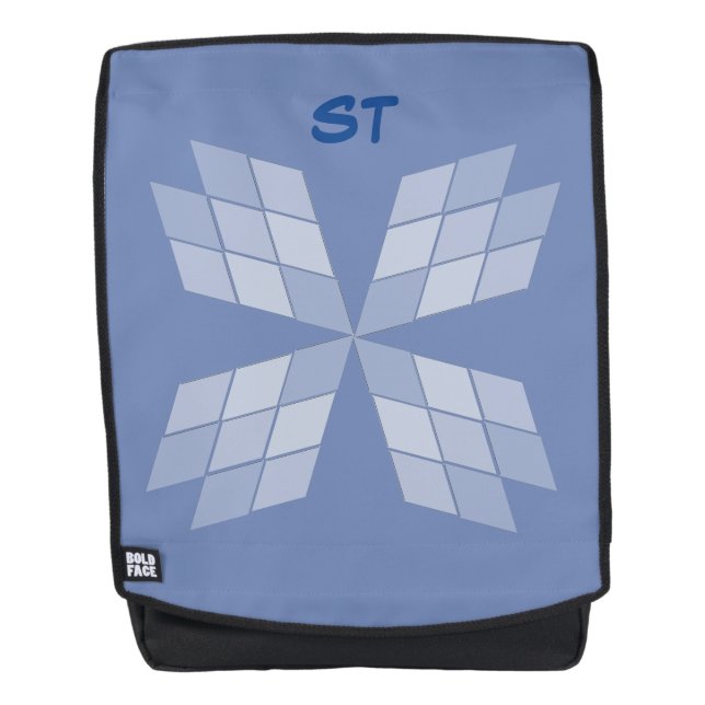 Adult-Rucksack - Diamantblätter mit Text Rucksack (Vorderseite)