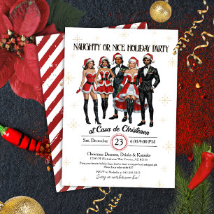 Adult Sassy Naughty oder Nice Christmas Party Einladung