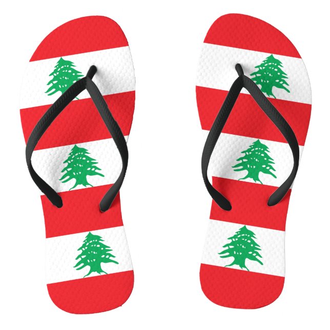 Adult-Schlacken mit Flagge im Libanon Flip Flops (Fußbett)