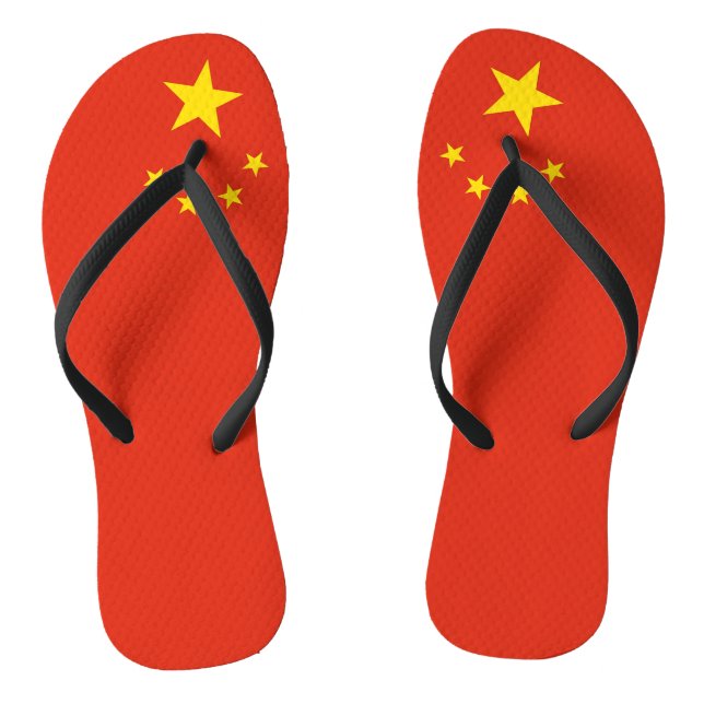Adult-Slim-Gurte mit der Flagge der China Flip Flops (Fußbett)
