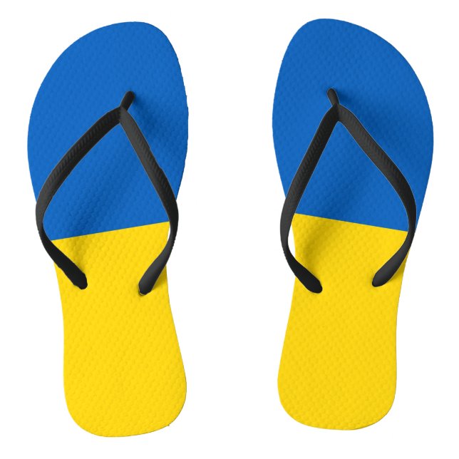 Adult Slim Rippen mit der Flagge der Ukraine Flip Flops (Fußbett)