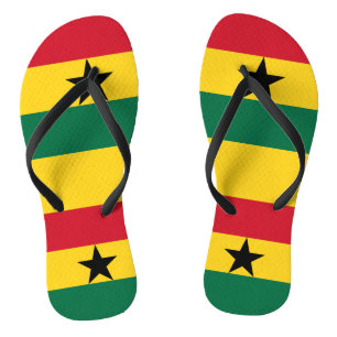 Adult Slim Rippen mit Flagge Ghanas Flip Flops