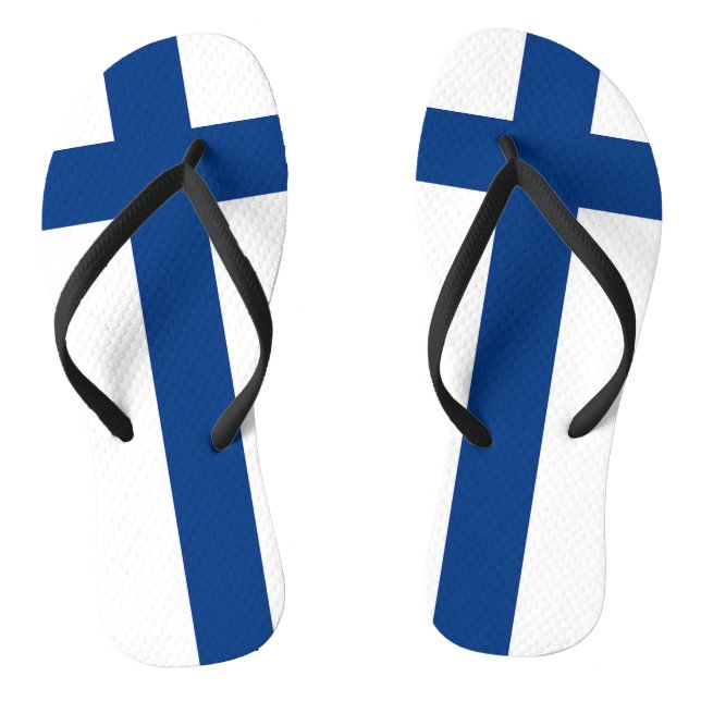 Adult Slim Rips mit der Flagge Finnlands Flip Flops (Fußbett)