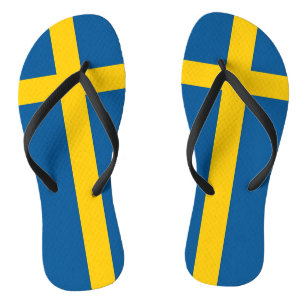 Adult Slim Rips mit der Flagge Schwedens Flip Flops