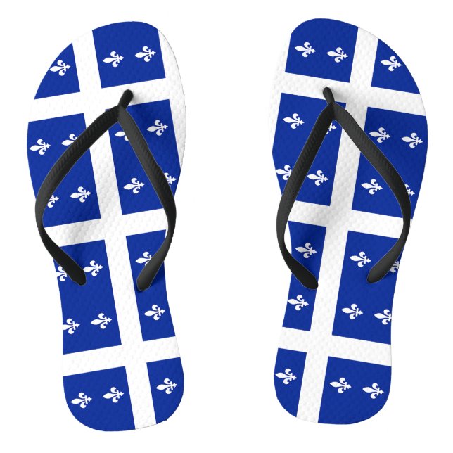 Adult Slim Rips mit der Flagge von Quebec Flip Flops (Fußbett)