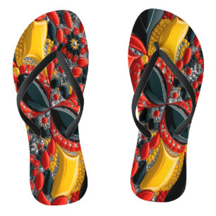 Adult Slim Rips mit Deutschland Farben Flip Flops