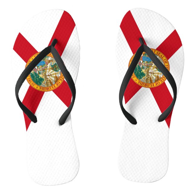 Adult Slim Rips mit Flag Florida, USA Flip Flops (Fußbett)