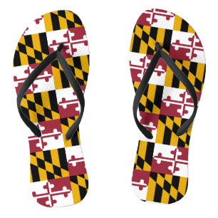 Adult Slim Rips mit Flag Maryland, USA Flip Flops