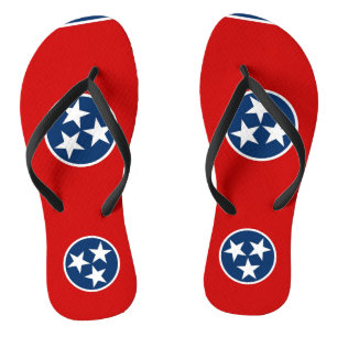 Adult Slim Rips mit Flag Tennessee, USA Flip Flops