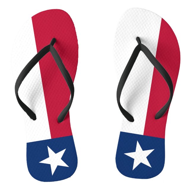 Adult Slim Rips mit Flag Texas, USA Flip Flops (Fußbett)