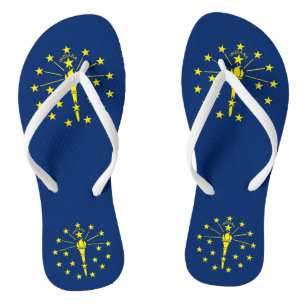 Adult Slim Rips mit Flag von Indiana, USA Flip Flops