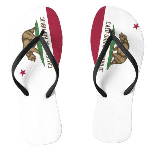 Adult Slim Rips mit Flagge Kaliforniens, USA Flip Flops