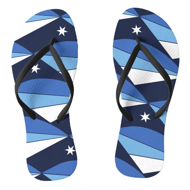 Adult Slim Rips mit Flagge von Columbia, SC Flip Flops (Fußbett)