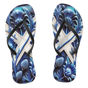 Adult Slim Rips mit schottischem Thistles Design Flip Flops