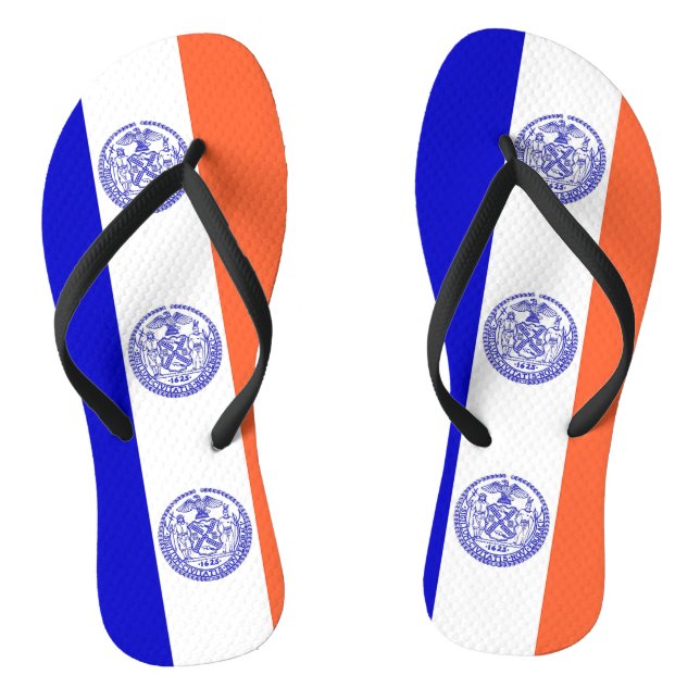 Adult Slim Straps mit Flag New York City, USA Flip Flops (Fußbett)