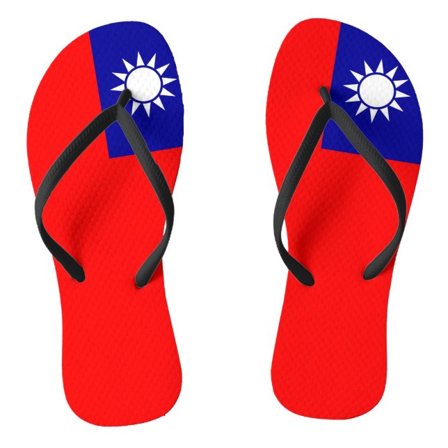 Adult Slim Straps mit Flag Taiwan Flip Flops (Fußbett)