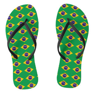 Adult Slim Straps mit Flagge Brasiliens Flip Flops