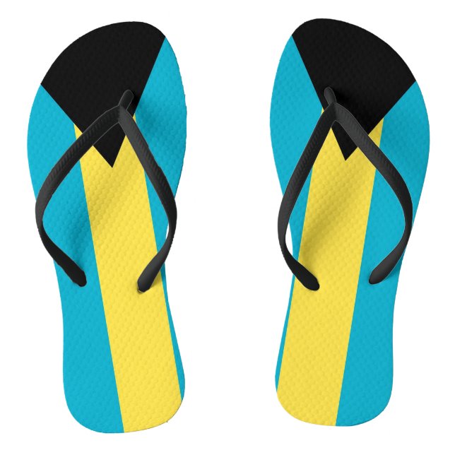 Adult Slim Straps mit Flagge von Bahamas Flip Flops (Fußbett)