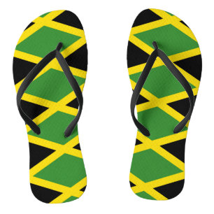 Adult Slim Straps mit Flagge von Jamaika Flip Flops