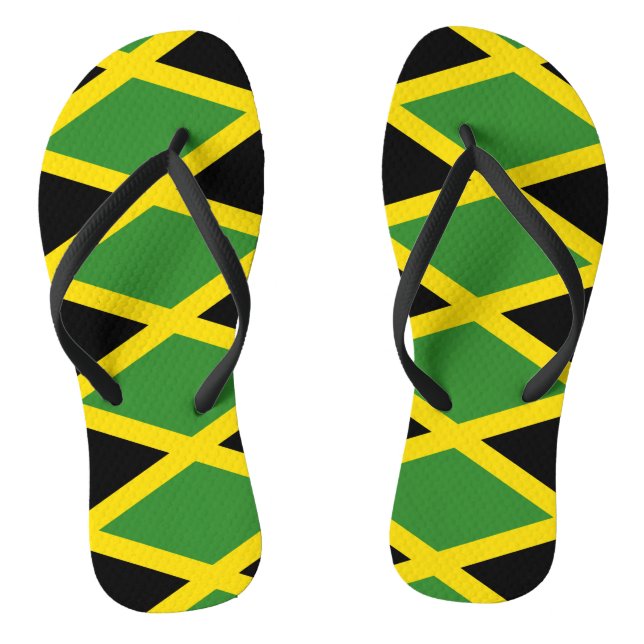 Adult Slim Straps mit Flagge von Jamaika Flip Flops (Fußbett)