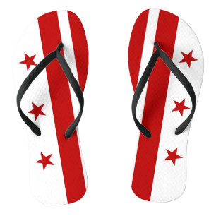 Adult Slim Straps mit Flagge von Washington DC Flip Flops