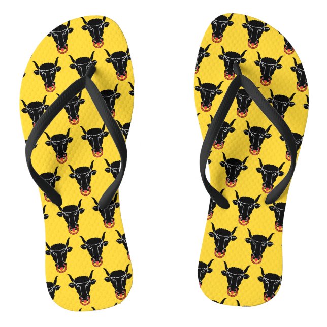 Adult Slim Straps with Flag of Uri, Switzerland Flip Flops (Fußbett)
