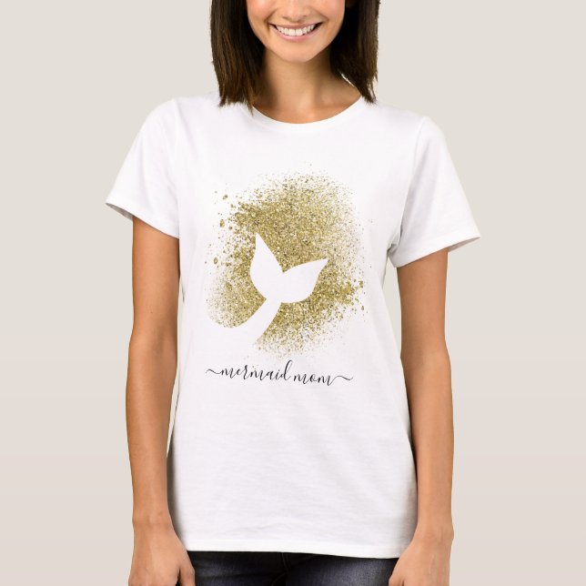 Adult Woman's Mermaid Mama Mermaid Schwanz T Shirt (Vorderseite)