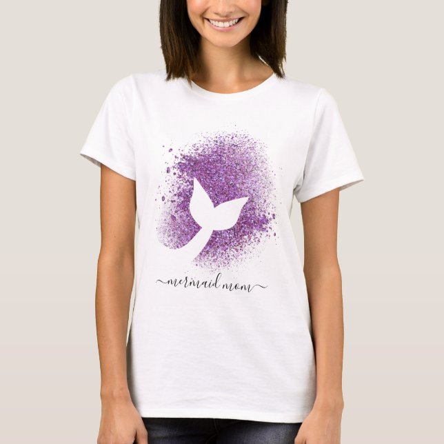 Adult Woman's Mermaid Mama Mermaid Schwanz T Shirt (Vorderseite)