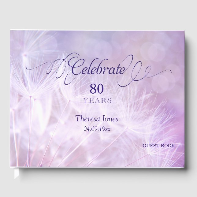 Adulte Anniversaire de la fête Livre d'invité pour (Recto)