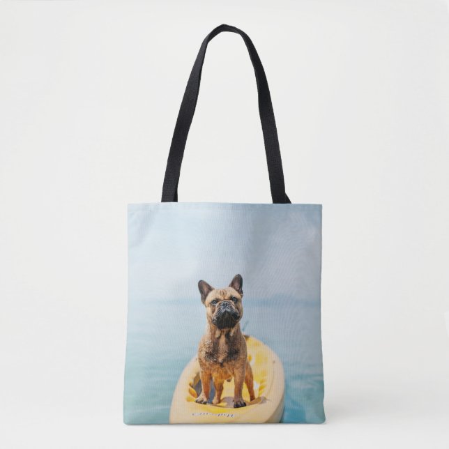 Adulter brauner, auf Kajak stehender Bulldogge Tasche (Vorderseite)