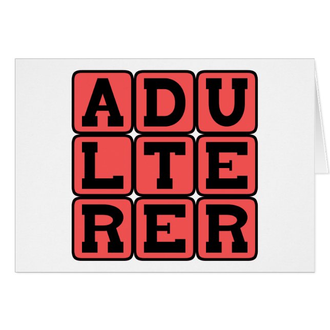 Adultère, lettre d'écarlate (Devant horizontal)