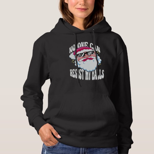 Adults Christmas Pun Santa No One Can Resist My Ba Hoodie (Vorderseite)