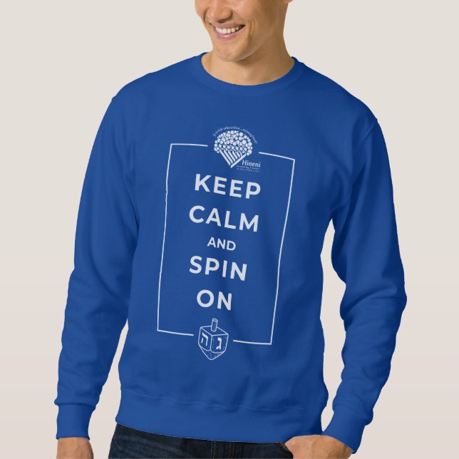 Adults' Hanukkah Sweatshirt - "Keep calm" (Devant)