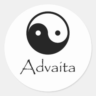 Advaita Yin & Yang Runder Aufkleber
