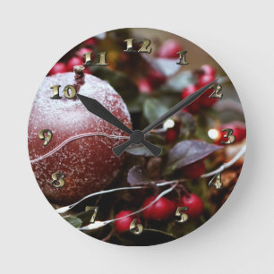 Advent and Christmas Decoration Runde Wanduhr